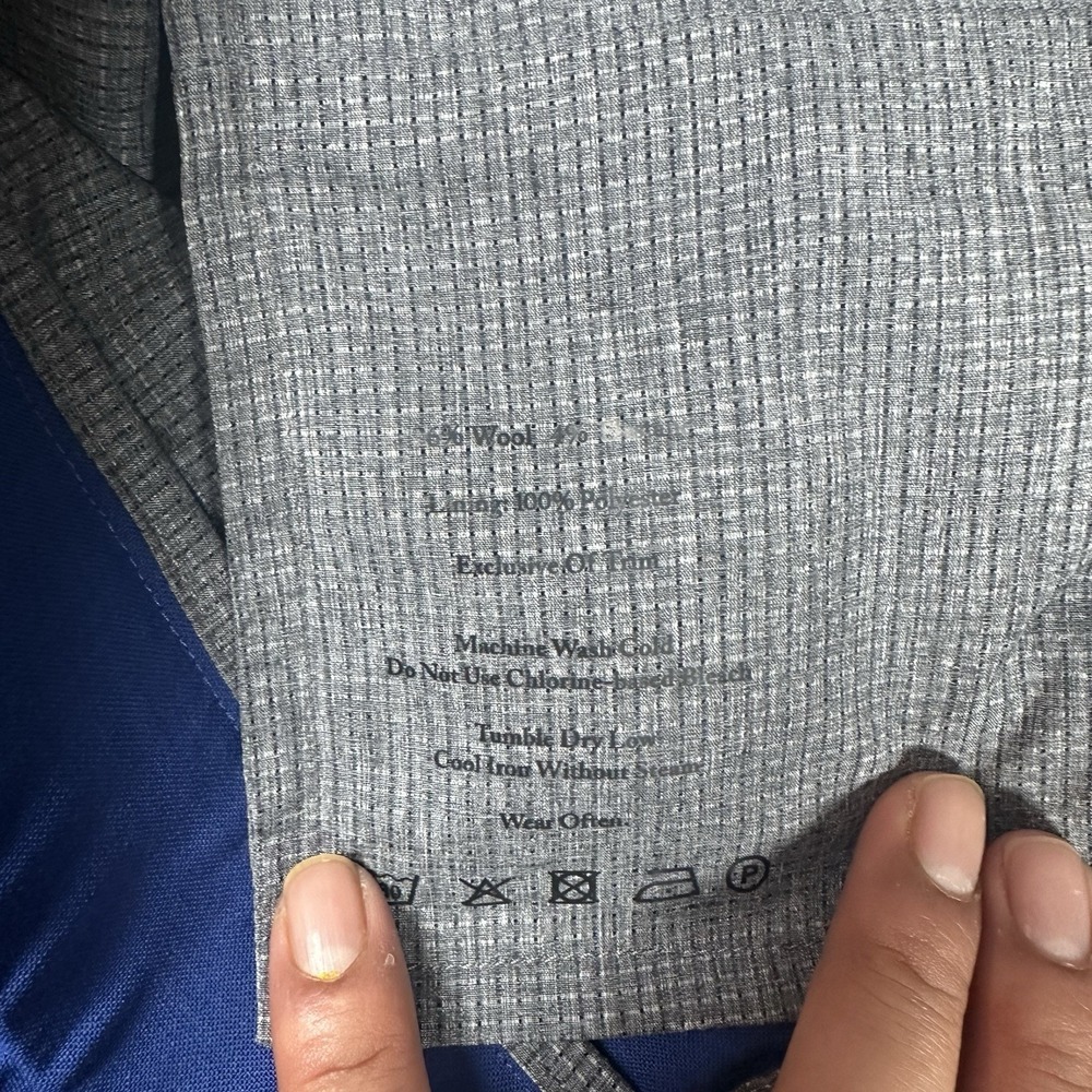 Greyson Golf Pants Trousers Serrano 36x32 Performance Blue Wool Spandex $228 EUC - Picture 11 of 13